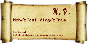 Mohácsi Virgínia névjegykártya